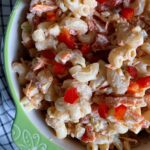 wfpb macaroni salad with red peppers