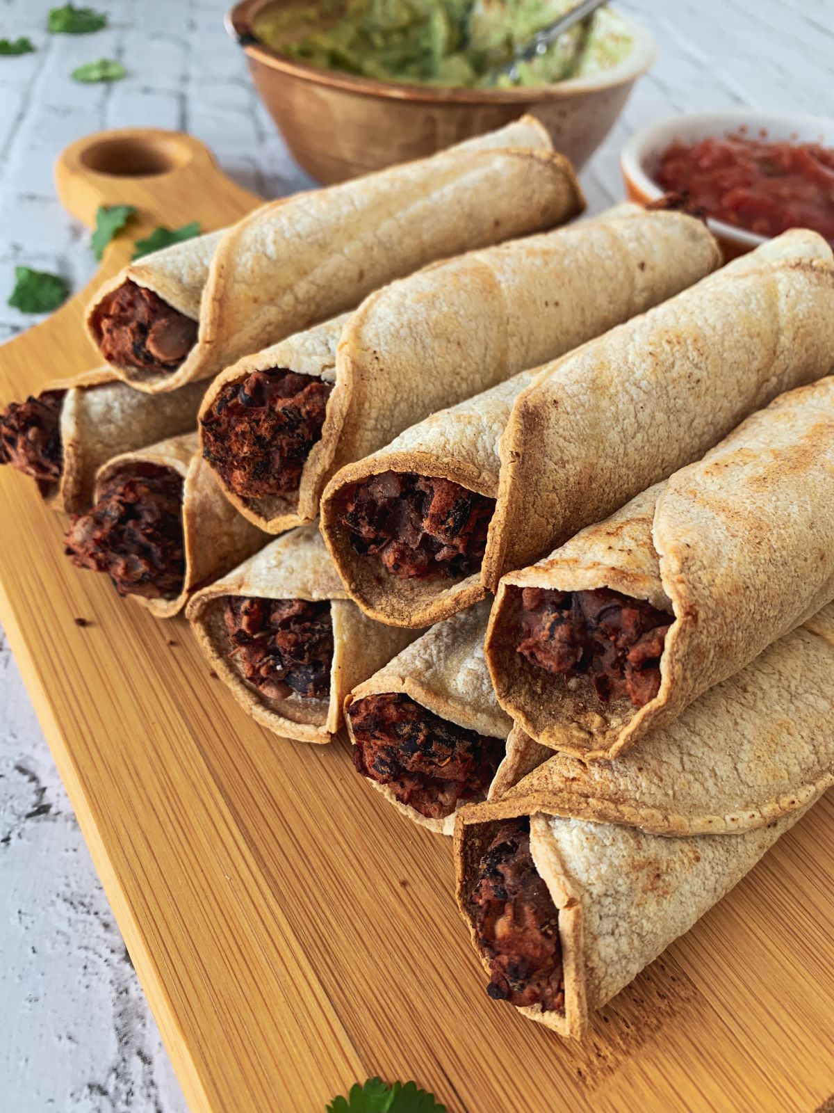 Air Fried Black Bean Taquitos