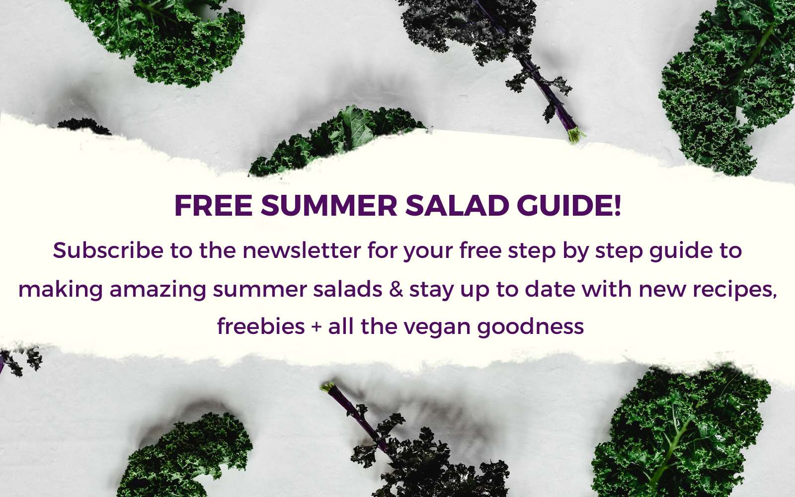 free summer salad guide with newsletter signup image