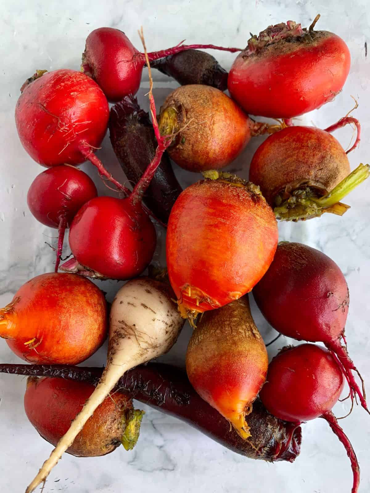 washed beets, ready to boil