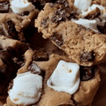 pinterest pin for smores cookie bar