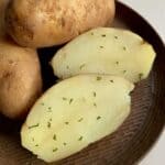 Instant Pot Potatoes cooked on a plate.