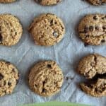 Pinterest image for vegan & gluten free pumpkin spice chocolate chip cookies.