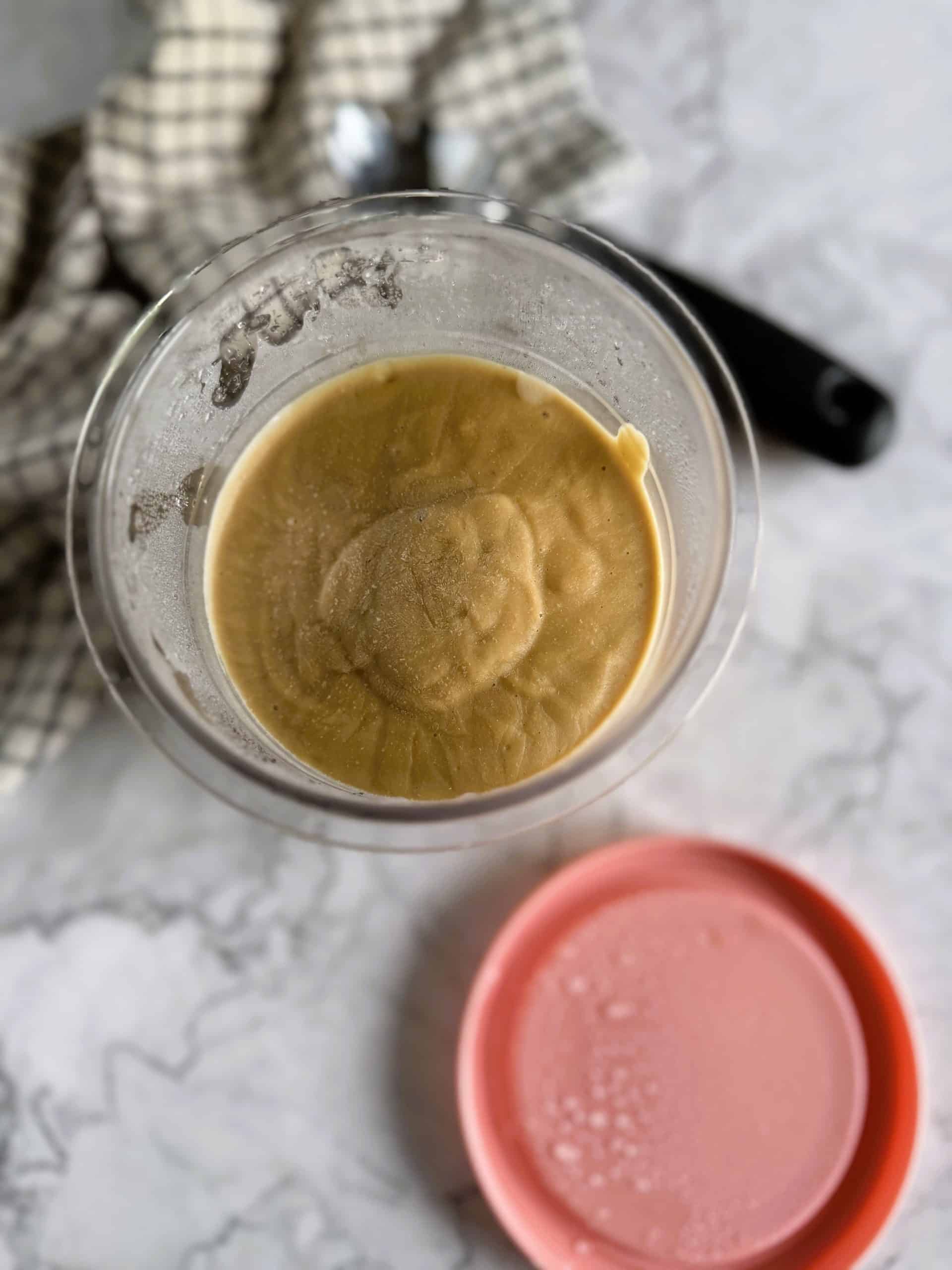 frozen and not yet processed vegan peanut butter ninja creami ice cream