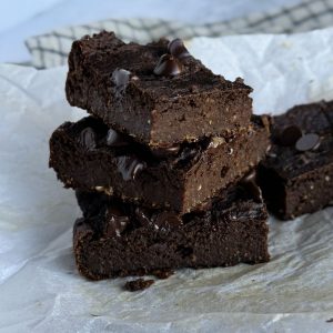 Sweet potato protein brownie, healthy vegan
