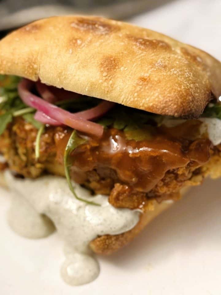 maple sriracha cauliflower sandwich