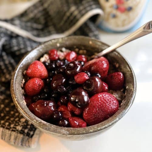 Chocolate Cherry Cauliflower Oatmeal