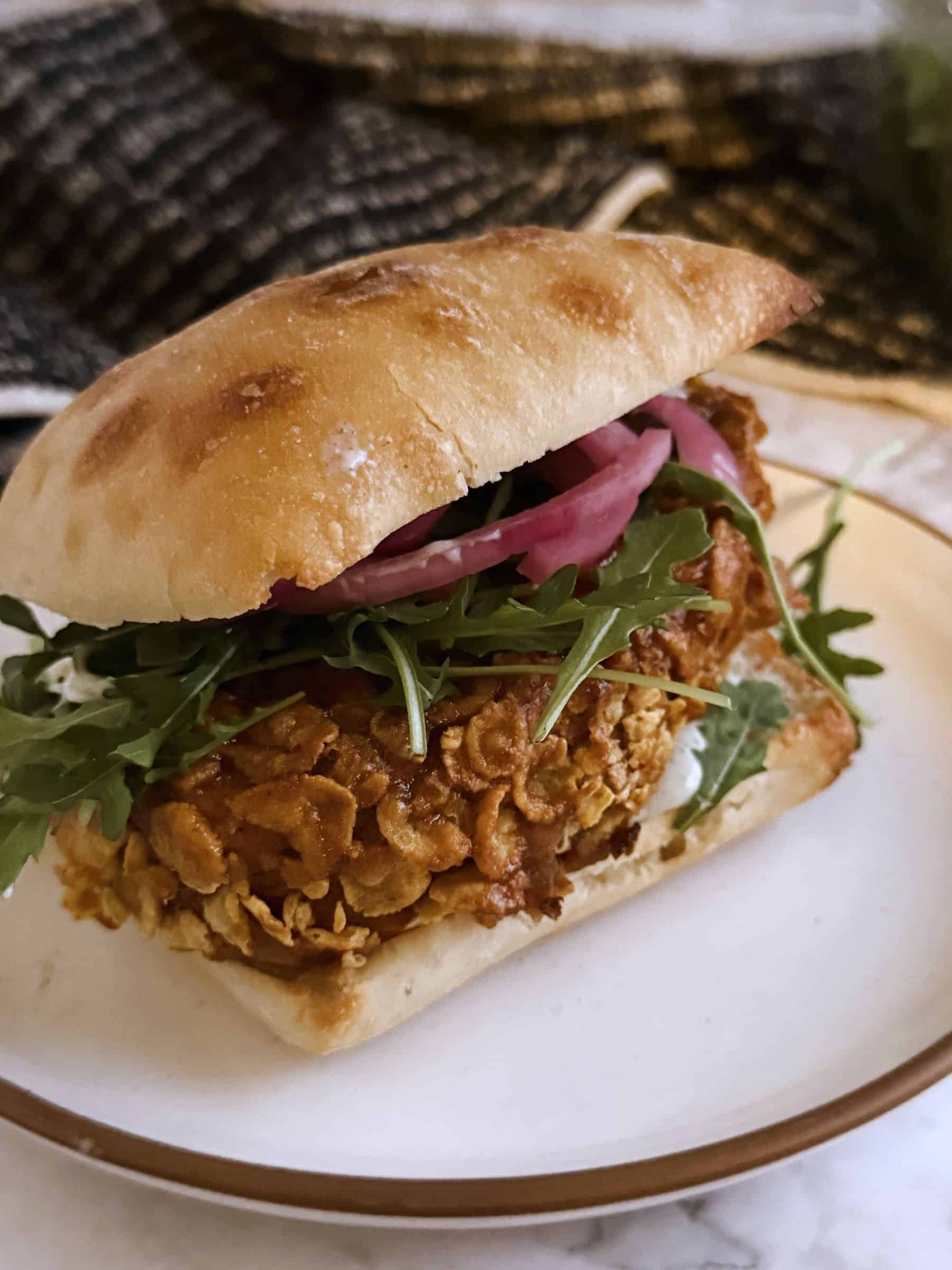 maple sriracha cauliflower sandwich