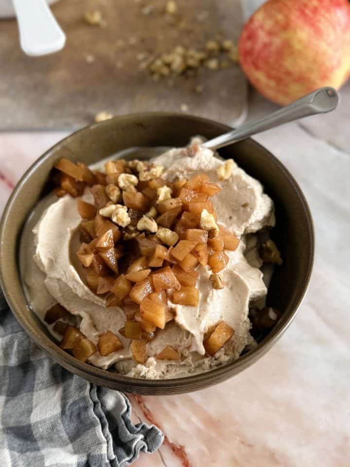 Apple Cinnamon Breakfast Bowl Ninja Creami healthy vegan recipe