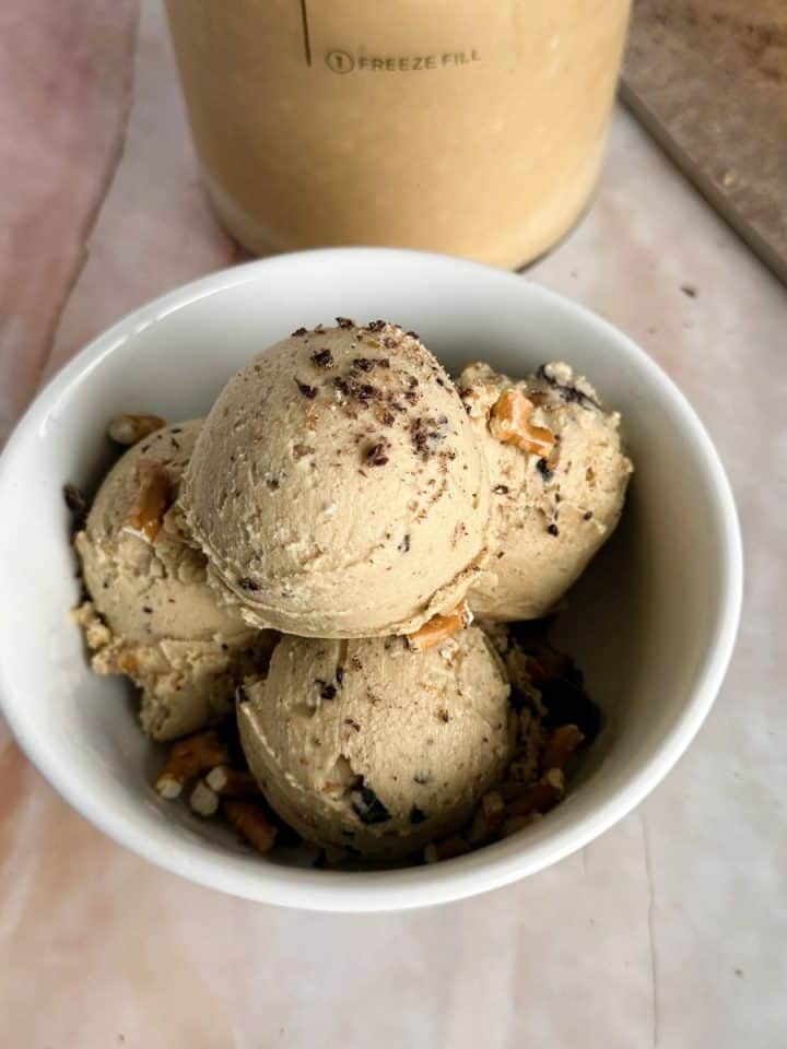 Peanut Butter Crunch ninja creami, copycat ben and jerry's netflix and chill'd